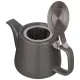 Керамический заварочный чайник с металлическим ситом и крышкой velour 500 мл 19*8.5*10 см темно-серый - Bronco