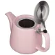 Керамический заварочный чайник с металлическим ситом и крышкой velour 500 мл 19*8.5*10 см розовый - Bronco
