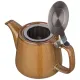 Керамический заварочный чайник с металлическим ситом и крышкой luster 500 мл 19*8.5*10 см коричневый - Bronco