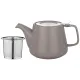 Керамический заварочный чайник с металлическим ситом и крышкой velour 1.2 л, 23.5*11*12.5 см, серый - Bronco