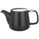 Керамический заварочный чайник с металлическим ситом и крышкой luster 500 мл 19*8.5*10 см темно-серый - Bronco