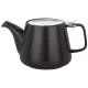 Керамический заварочный чайник с металлическим ситом и крышкой luster 1.2 л, 23.5*11*12.5 см, темно-серый - Bronco
