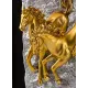 Панно лошади золото 85*120 см - Lefard