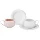 Фарфоровый чайный набор на 2 персоны 4 предмета 200 мл розовый - Lefard