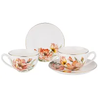 Фарфоровый чайный набор на 2 персоны, 4 предмета, Sense, 280 мл – Lefard