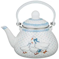 Чайник эмалированный со съемным фильтром из нжс, серия Гуси 1.3 л – Agness