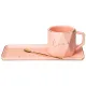 Фарфоровый чайный набор на 1 персону 2 предмета break time розовый 260 мл - Lefard