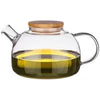 Стеклянный заварочный чайник 800 мл с бамбуковой крышкой – Agness