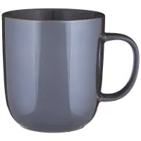 Фарфоровая кружка Gloss 400 мл серая - Bronco, 4 штуки