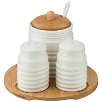 Набор для специй Native, 2 предмета + сахарница 300 мл на подставке 16.5 x 16.5 см, высота=10 см