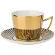 Фарфоровый чайный набор на 2 персоны 4 предмета butterfly 220 мл золотой - Lefard