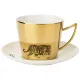 Фарфоровый чайный набор на 2 персоны 4 предмета tiger 220 мл золотой - Lefard