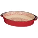 Блюдо для запекания и выпечки 31*20.5*6 см с деревянной крышкой-доской красное - Agness