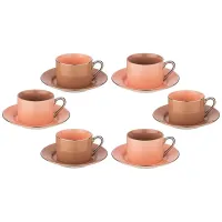 Фарфоровый чайный набор на 6 персон, 12 предметов, 220 мл – Lefard