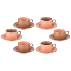 Фарфоровый чайный набор на 6 персон 12 предметов 220 мл - Lefard