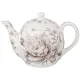 Фарфоровый заварочный чайник белый цветок 1 л серый - Lefard