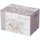 Фарфоровый заварочный чайник белый цветок 600 мл серый - Lefard