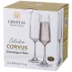 Набор бокалов для шампанского из 6 штук naomi/corvus 160 мл высота=24 см - Crystalite Bohemia
