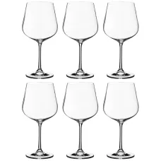 Набор бокалов для вина из 6 штук dora/strix 600 мл высота=22 см - Crystalite Bohemia