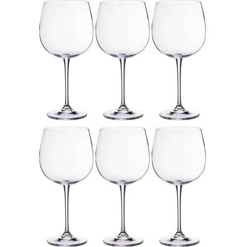 Набор бокалов для вина из 6 штук esta/fulica 670 мл высота=23 см - Crystalite Bohemia