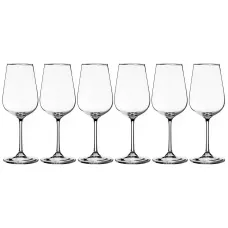 Набор бокалов для вина из 6 штук dora/strix 360 мл высота=22 см - CRYSTALITE