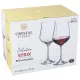 Набор бокалов для вина из 6 штук dora/strix 580 мл высота=23 см - Crystalite Bohemia