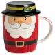 Кружка с крышкой Санта 355 мл – Lefard