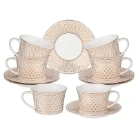 Фарфоровый чайный набор на 6 персон, 12 предметов, 250 мл – Lefard