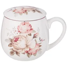 Кружка заварочная Мэрибель с металл. ситом и фарфор. крышкой 420 мл – Lefard