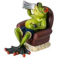 Фигурка декоративная лягушка 15,5х7х10,8 см – Lefard