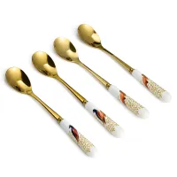 Набор ложек чайных Golden Birds 4 штуки – Lefard