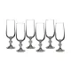 Набор бокалов для шампанского из 6 штук клаудия 180 мл высота=17.5 см - Bohemia Crystal