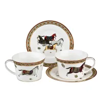 Фарфоровый чайный набор на 2 персоны, 4 предмета, 260 мл – Lefard