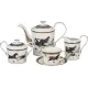 Фарфоровый чайный сервиз на 6 персон 15 предметов лошадь: 1450/500/400/250 мл - Lefard