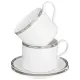 Фарфоровый чайный набор на 6 персон 12 предметов glamour 300 мл голубой - Lefard