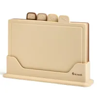 Набор из 4 досок на подставке, цвет: бежевый – Agness