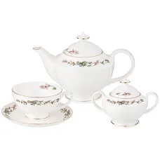 Фарфоровый чайный сервиз на 6 персон 14 предметов английский сад - Lefard