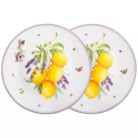 Набор тарелок закусочных прованс лимоны 2 штуки 20.5 см - Lefard