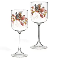 Набор бокалов из 2-х штук Снегири 450 мл - Lefard