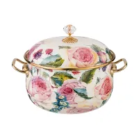 Кастрюля эмалированная с крышкой, серия Винтаж, объем 2.8 л, диаметр 18 см – Agness