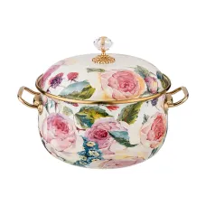 Кастрюля эмалированная с крышкой, серия Винтаж, объем 2.8 л, диаметр 18 см – Agness