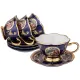 Фарфоровый чайный набор на 4 персоны 8 предметов влюбленная пара кобальт 150 мл - Lefard