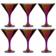 Набор 6 бокалов для мартини 190 мл королевская фуксия