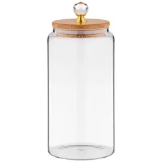 Емкость для сыпучих продуктов Kristall 800 мл, диаметр 9 см, высота 19 см, цвет прозрачный – Agness