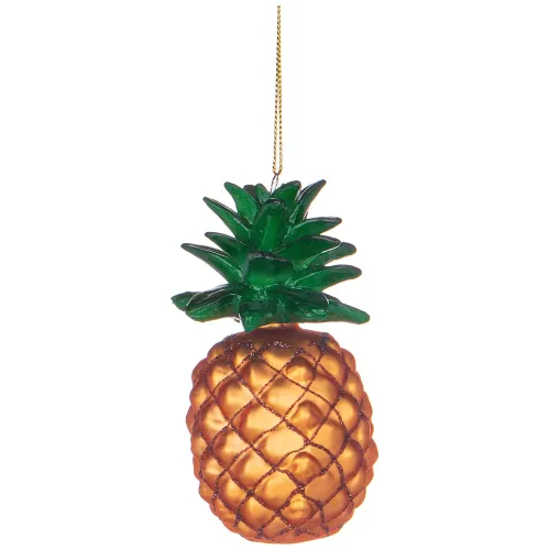 Елочная игрушка ананас 5.5x5.5x10.5 см - Lefard 6 штук