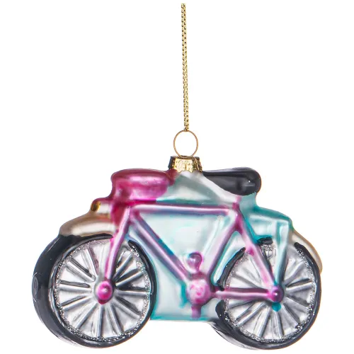 Елочная игрушка велосипед 11x2.5x7 см - Lefard 6 штук