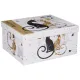 Фарфоровый чайный набор на 2 персоны 4 предмета парижские коты 250 мл - Lefard
