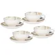 Фарфоровый чайный набор на 4 персоны 8 предметов bronco aquarelle 200 мл - Bronco