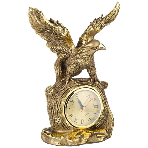 Часы орел высота 31 см цвет: бронза с позолотой