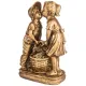 Изделие декоративное мальчик целует девочку н-50 см,l-33 см,w-20 см цвет: бронза с позолотой